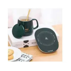 GENERICO - Taza calentador electrico con cucharita DORADA