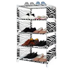 MINARI - Zapatera Organizador de Zapatos Estante 5 pisos Diseño Cebra 5TZ