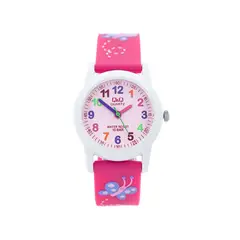 Q&Q - Reloj Niñas Acuático Resistente 10 BAR Diseño Mariposa