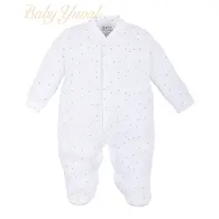 BABY YUVAL - Enterizo de bebé Algodón Pima Estrellas Celestes y Plomas