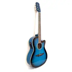 CALIFORNIA - - Guitarra Electroacustica 4 bandas - Azul.