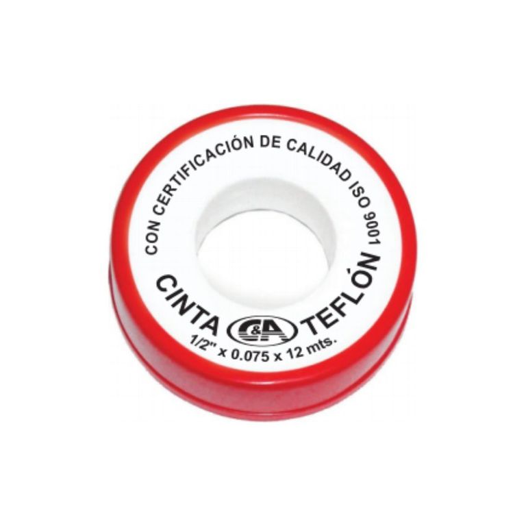 Pack x 10 : Cinta Teflon 3/4" x 10 Mts C&A - Blanco