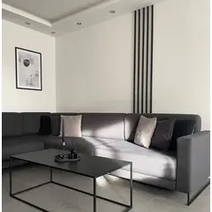 GENERICO - Mesa de centro rectangular negro 80x50x40