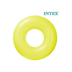 INTEX - - flotador circular neón 91cm varios colores-AMARILLO