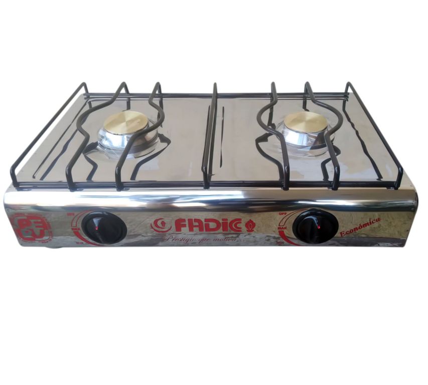 COCINA DE MESA 2 HORNILLAS TOTAL ACERO INOXIDABLE MARCA