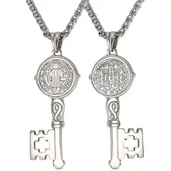 GENERICO - Marca sanyun san benito cruz medalla religiosa tipo llave