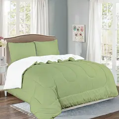 CASATEX - Edredón Acolchado Tela Carnero 100% Algodón 2 Plazas - VERDE