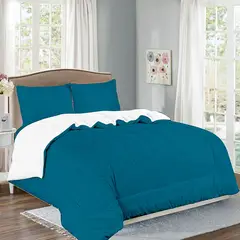 CASATEX - Edredón Acolchado Tela Carnero 100% Algodón 2 Plazas - VERDE TURQUESA