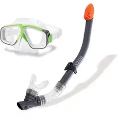 INTEX - Snorkel - set de buceo máscara y tubo - 8 a + - VERDE