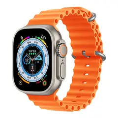 GENERICO - Correa Silicona Ocean para APPLE WATCH 49mm-45mm-44mm-42mm - Naranja