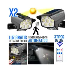 GENERICO - Lámpara Solar Recargable Forma cámara seguridad Sensor de movimiento