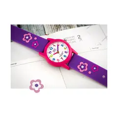 Q&Q - Reloj para Niñas Acuático 10 BAR Diseño Flores