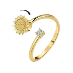 GENERICO - Anillo Girasol Redimensionable y Giratorio