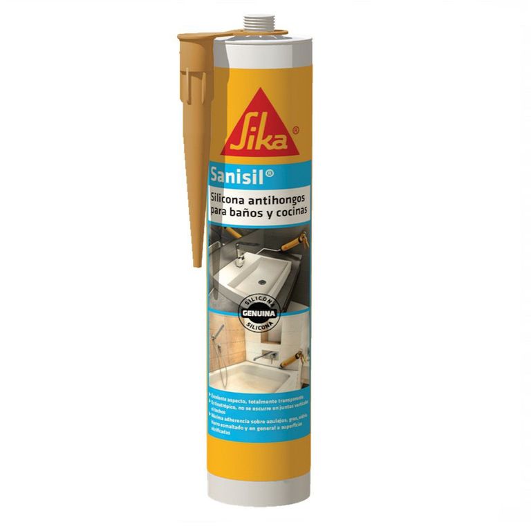 Silicona para baños y cocinas Sanisil Beige x 280 ml