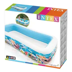 INTEX - PISCINA INFLABLE INFANTIL TROPICAL RECTANGULAR