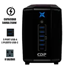 CDP - ESTABILIZADOR UPS R-UPR508I 500VA250W AUTONOMIA 20MIN R-UPR508I