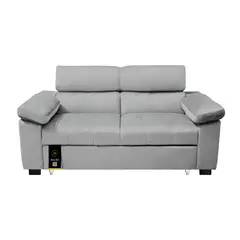 BARAKA HOME - Sofá Cama Baltimore 2 Plz - Gris Claro