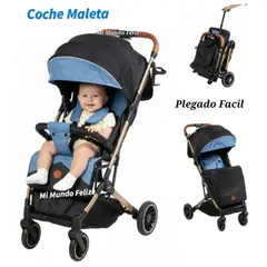 EBABY - Coche para Bebe Maleta con Tapapies Azul