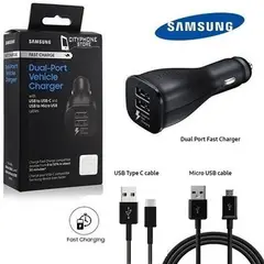 SAMSUNG - Cargador de auto carga rápida original