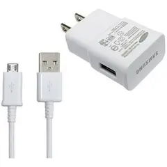 GENERICO - Cargador + Cable V8 para j7 2015 1.55a - blanco