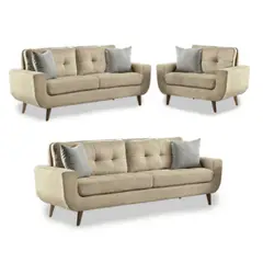 ALTO HOGAR - Juego de Sala 3 2 1 Kayruth Crema Tapiz Antifluido