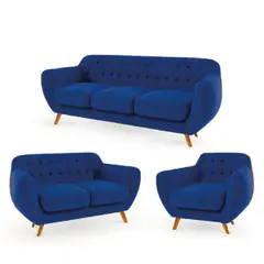 ALTO HOGAR - Juego de Sala 3 2 1 Antuane Azul