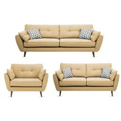 ALTO HOGAR - Juego de Sala Vintage 3 2 1 Altina Beige