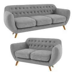 ALTO HOGAR - Juego de Sala Antuane 3 2 Gris