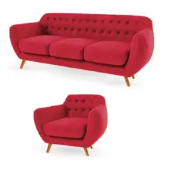 ALTO HOGAR - Juego de Sala Antuane 3 1 Rojo