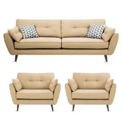 ALTO HOGAR - Juego de Sala Altina 3 1 1 Beige