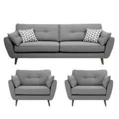 ALTO HOGAR - Juego de Sala Altina 3 1 1 Gris