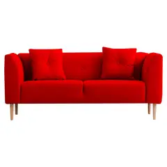 HOME PREMIUM - Sofa 2 Cuerpos Rory Rojo