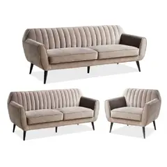 ALTO HOGAR - Juego de Sala Vintage 3 2 1 Dehlia Beige