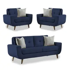 ALTO HOGAR - Juego de Sala 3 1 1 Kayruth Azul Cobalto