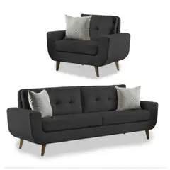 ALTO HOGAR - Juego de Sala 3 1 Kayruth Negro