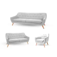 ALTO HOGAR - Juego de Sala 3 2 1 Isabella Gris