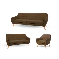 ALTO HOGAR - Juego de Sala 3 2 1 Isabella Marrón