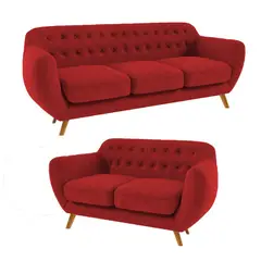 ALTO HOGAR - Juego de Sala Antuane 3 2 Rojo