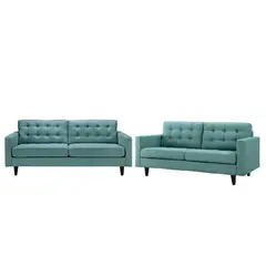 ALTO HOGAR - Juego de Sala 3 2 Lisanne Azul