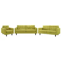 ALTO HOGAR - Juego de Sala 3 2 1 Lisanne Verde Limón