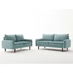 ALTO HOGAR - Juego de Sala Vintage 3 2 Vianna Celeste