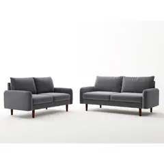 ALTO HOGAR - Juego de Sala Vintage 3 2 Vianna Gris