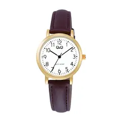 Q&Q - Reloj para Mujer QQ Cuero Color Marrón