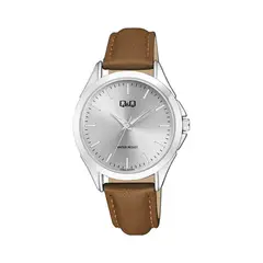 Q&Q - Reloj Q928 Mujer Cuero Marrón Fondo Blanco