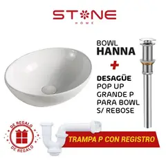 STONE - COMBO LAVAMANOS HANNA BLANCO DESAGUE POP UP GRANDE SREBOSE