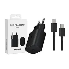 SAMSUNG - Cargador 25w Cable Tipo C A C Original Enchufe EU