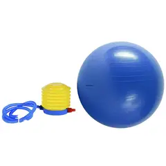 GENERICO - Pelota Yoga Para Gimnasia 85cm Azul Con Inflador
