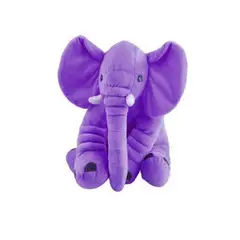 GENERICO - Almohadas peluche elefante antialérgico GRANDE LILA