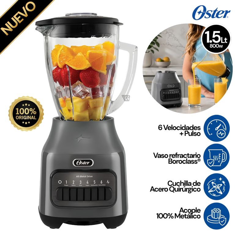 Licuadora 1.5L con 6 Velocidades BLSTPEG GPB Gris