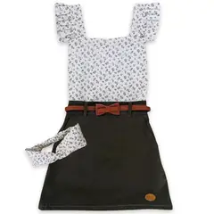 VALU MODA INFANTIL - Falda y blusa de flores niña